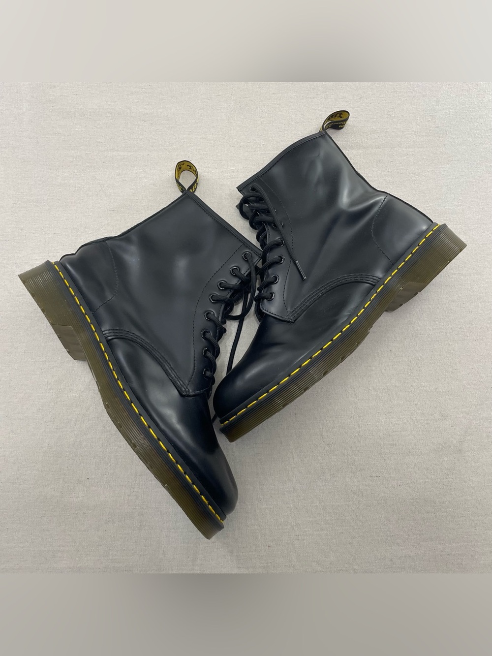 Doc Marten’s 1460 Smooth Leather Men’s Combat Boots Bluek Sz 11 AirWair Bouncing